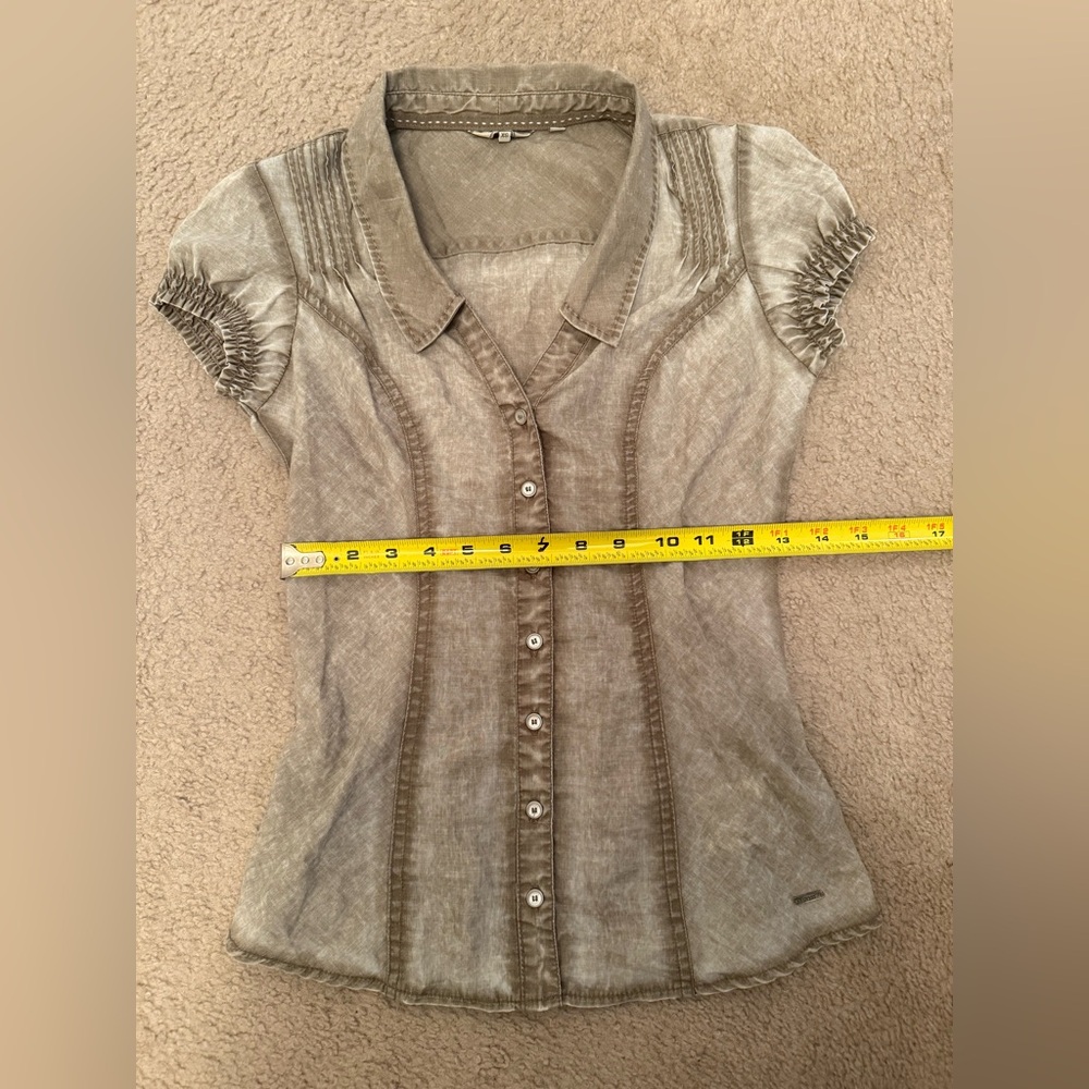 Guess Green Button Down Shirt - Picture 10 of 10